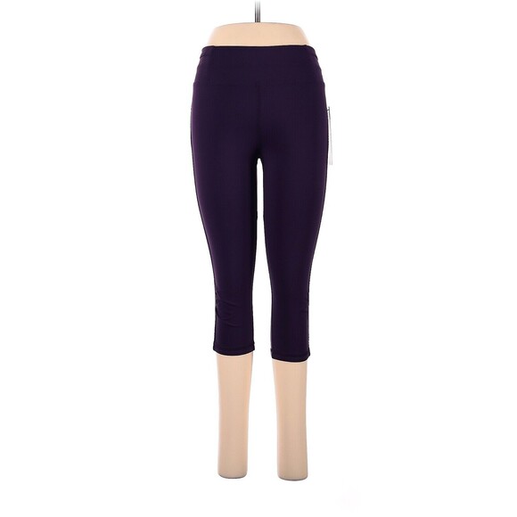 LULULEMON ATHLETICA Deep Zinfandel Real Quick Crop Leggings - US 6 - Picture 1 of 7